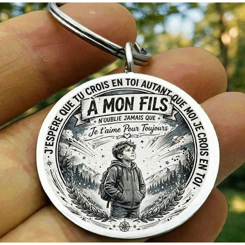 To My Son Never Forget I Love You Stainless Keychain Reminder Love Family Bless